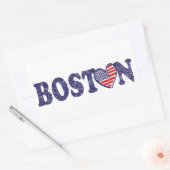 Sticker Rectangulaire Boston Strong (Enveloppe)