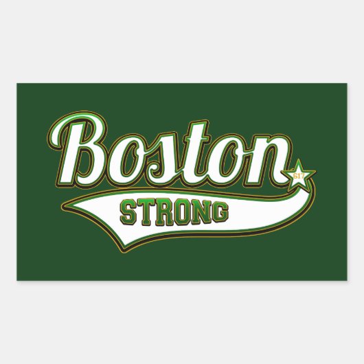 Sticker Rectangulaire Boston Strong Irish GREEN (Devant)
