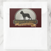 Sticker Rectangulaire Boston Terrier (Sac)
