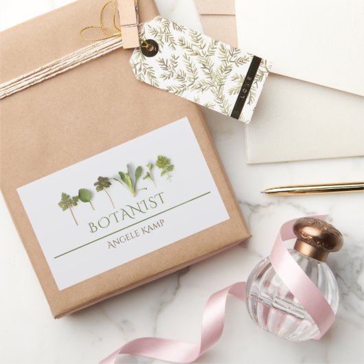 Sticker Rectangulaire Botaniste (Cadeaux)