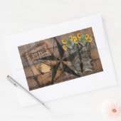Sticker Rectangulaire Bottes Russe Texas Star Western Pistol Cowboy (Enveloppe)