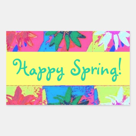 Sticker Rectangulaire Bouchées Pastel Paint Splatter (Devant)