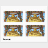 Sticker Rectangulaire Bouddha chinois (Feuille)