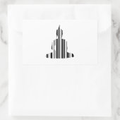 Sticker Rectangulaire BOUDDHA CODE BAR Bouddhiste Code-barres Motif Desi (Sac)