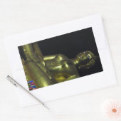 Sticker Rectangulaire Bouddha d'or la nuit (Enveloppe)