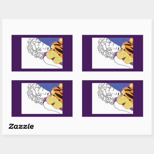 STICKER RECTANGULAIRE BOUDDON DE CUDDLE (Feuille)