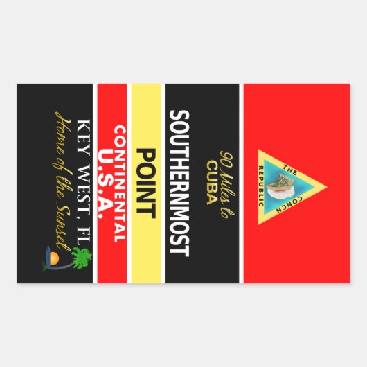 Sticker Rectangulaire Bouée Point la plus au sud Ouest (Devant)