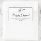 Sticker Rectangulaire Bougie à la noix de coco maison (Sac)