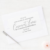 Sticker Rectangulaire Bougie artisanale simple coeur diviseur blanc noir (Enveloppe)