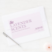 Sticker Rectangulaire Bougie Lavande moderne et professionnelle (Enveloppe)