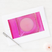 Sticker Rectangulaire Bougie, Sweet Rose Love Lumière aux chandelles (Enveloppe)