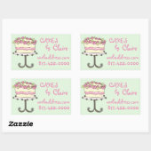 Sticker Rectangulaire Boulangerie personnalisée (Feuille)