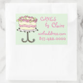 Sticker Rectangulaire Boulangerie personnalisée (Sac)