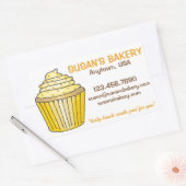 Sticker Rectangulaire Boulangerie Personnalisée Cupcake Cuite À L'Aide D (Enveloppe)