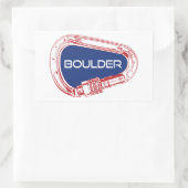 Sticker Rectangulaire Boulder Colorado Escalade Carabiner (Sac)