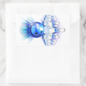 Sticker Rectangulaire Boule bleue (Sac)