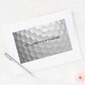 Sticker Rectangulaire Boule de golf avec texte personnalisé (Enveloppe)
