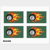 Sticker Rectangulaire Boule flamboyante 8 (Feuille)