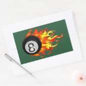 Sticker Rectangulaire Boule flamboyante 8 (Enveloppe)