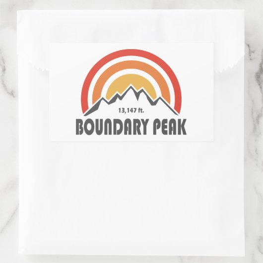 Sticker Rectangulaire Boundary Peak Nevada (Sac)