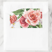 Sticker Rectangulaire Bouquet de rose (Sac)