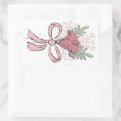 Sticker Rectangulaire Bouquet Langage d'Amour (Sac)
