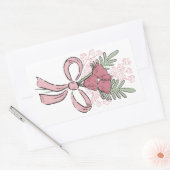 Sticker Rectangulaire Bouquet Langage d'Amour (Enveloppe)