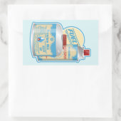 Sticker Rectangulaire Boutane de propane du camp Stove (Sac)