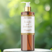 Sticker Rectangulaire Bouteille de luxe blanc & or parties scintillant c