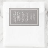 Sticker Rectangulaire Bouteille Mariage en eau Monogramme Favoriser les  (Sac)