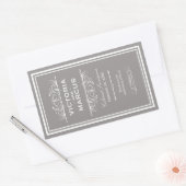 Sticker Rectangulaire Bouteille Mariage en eau Monogramme Favoriser les  (Enveloppe)