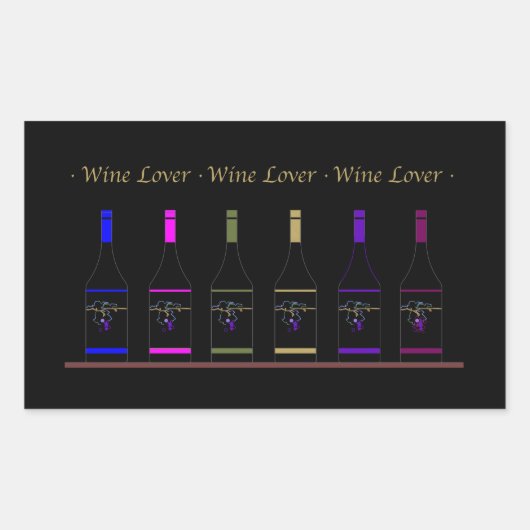 STICKER RECTANGULAIRE BOUTEILLE WIN LOVER_6 (Devant)