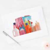 Sticker Rectangulaire bouteilles de détergent et seau (Enveloppe)