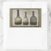Sticker Rectangulaire Bouteilles rustiques Encore Vie Art (Sac)