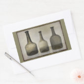 Sticker Rectangulaire Bouteilles rustiques Encore Vie Art (Enveloppe)