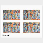 Sticker Rectangulaire Bouteilles Studio (Feuille)