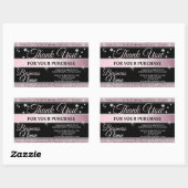 Sticker Rectangulaire Boutique Boutique Girly Sparkle Pink Diamond (Feuille)