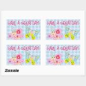 Sticker Rectangulaire Boutique voeux (Feuille)