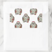 Sticker Rectangulaire Bouton à lèvres adorable (Sac)