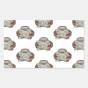 Sticker Rectangulaire Bouton à lèvres adorable