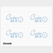 Sticker Rectangulaire Bouton mou (Feuille)