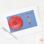 Sticker Rectangulaire Bouton OT et Zipper (Enveloppe)
