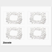 Sticker Rectangulaire boutons clavier de l'ordinateur (Feuille)