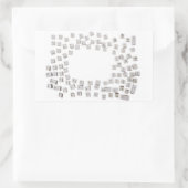 Sticker Rectangulaire boutons clavier de l'ordinateur (Sac)