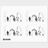 Sticker Rectangulaire Boutons de chat (Feuille)