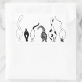 Sticker Rectangulaire Boutons de chat (Sac)