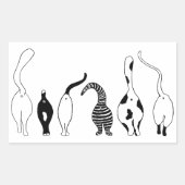 Sticker Rectangulaire Boutons de chat (Devant)