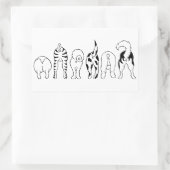 Sticker Rectangulaire Boutons de chien (Sac)