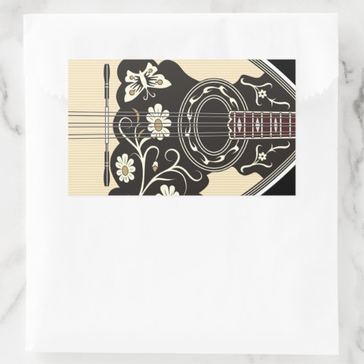 Sticker Rectangulaire Bouzouki (Sac)