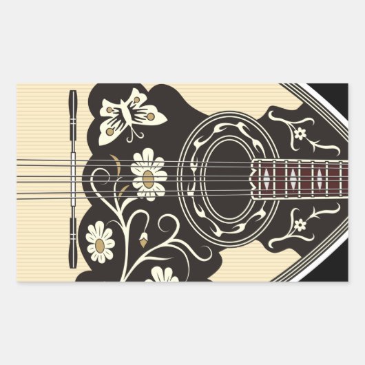 Sticker Rectangulaire Bouzouki (Devant)